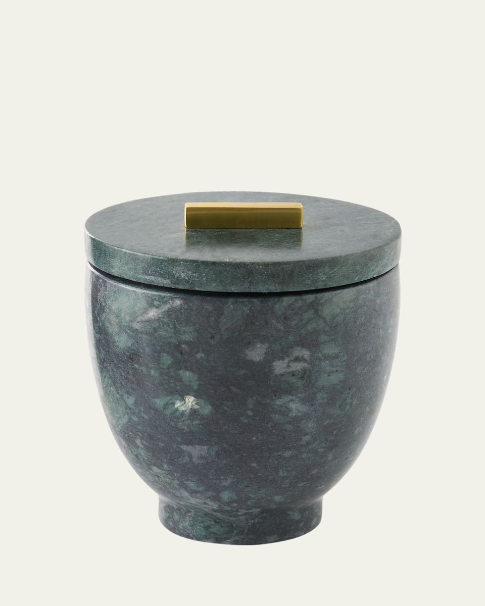 Esmeralda Marble Cotton Jar